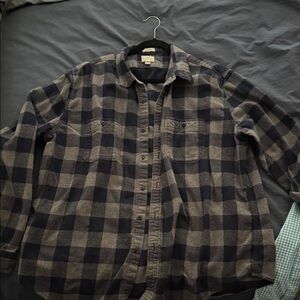Classic Gray and Blue Plaid Shirt